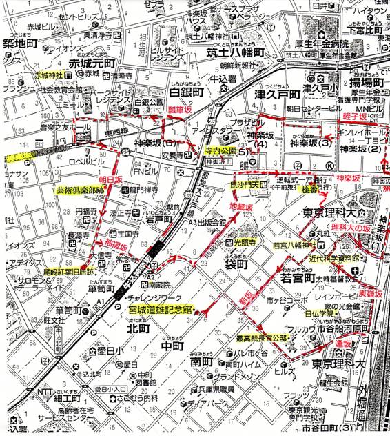 神楽坂周辺map